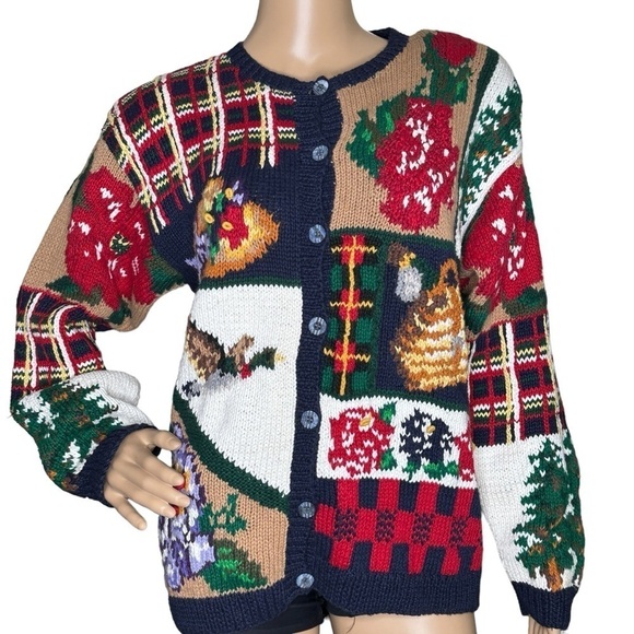 Vintage button down winter cardigan, medium - Picture 1 of 10